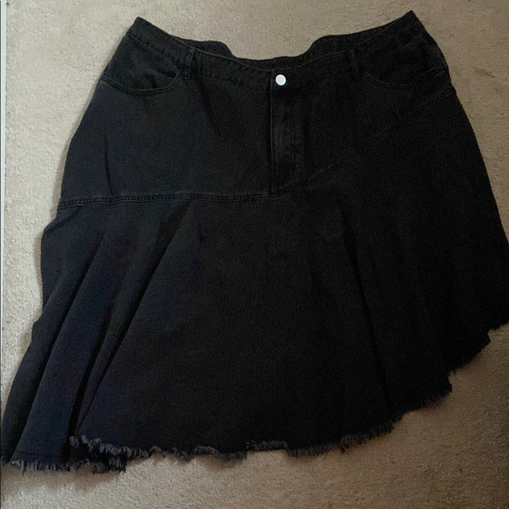 Black Denim Skirt